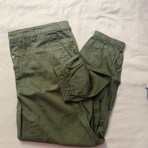 Vanilla Star - Dark Green Khaki Jogger Pants